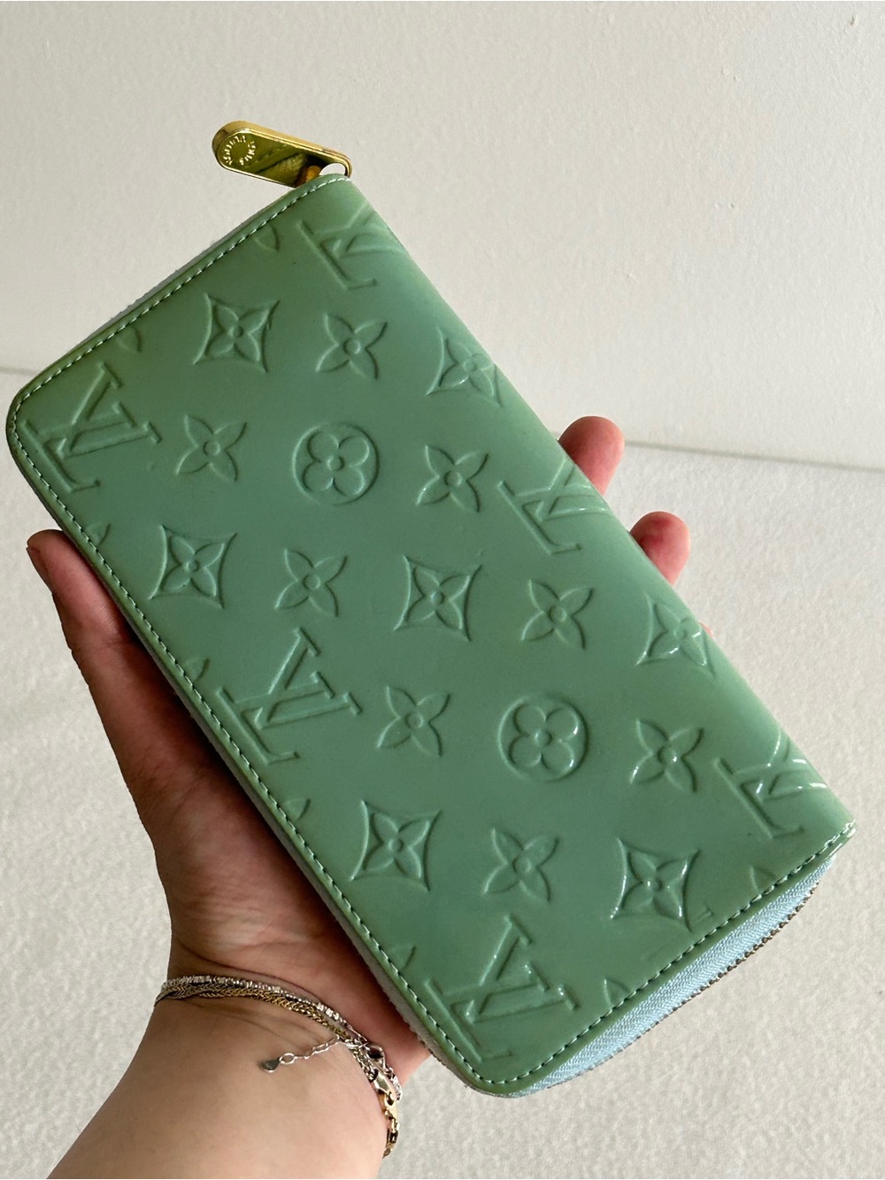 Green Zip-Around Wallet